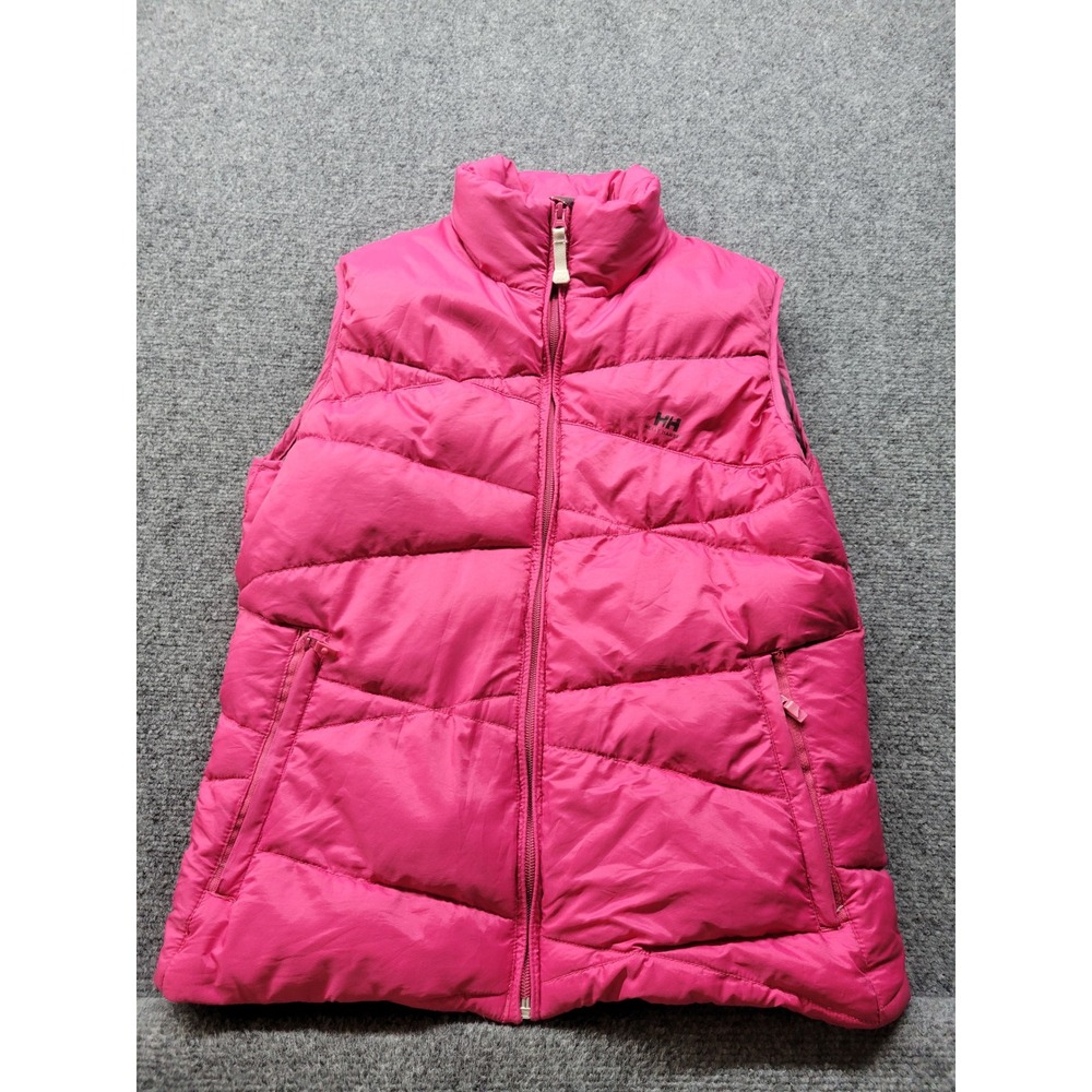 Helly Hansen Womens Pink Puffer Vest Goose Down Insulated Sleeveless Jacket M